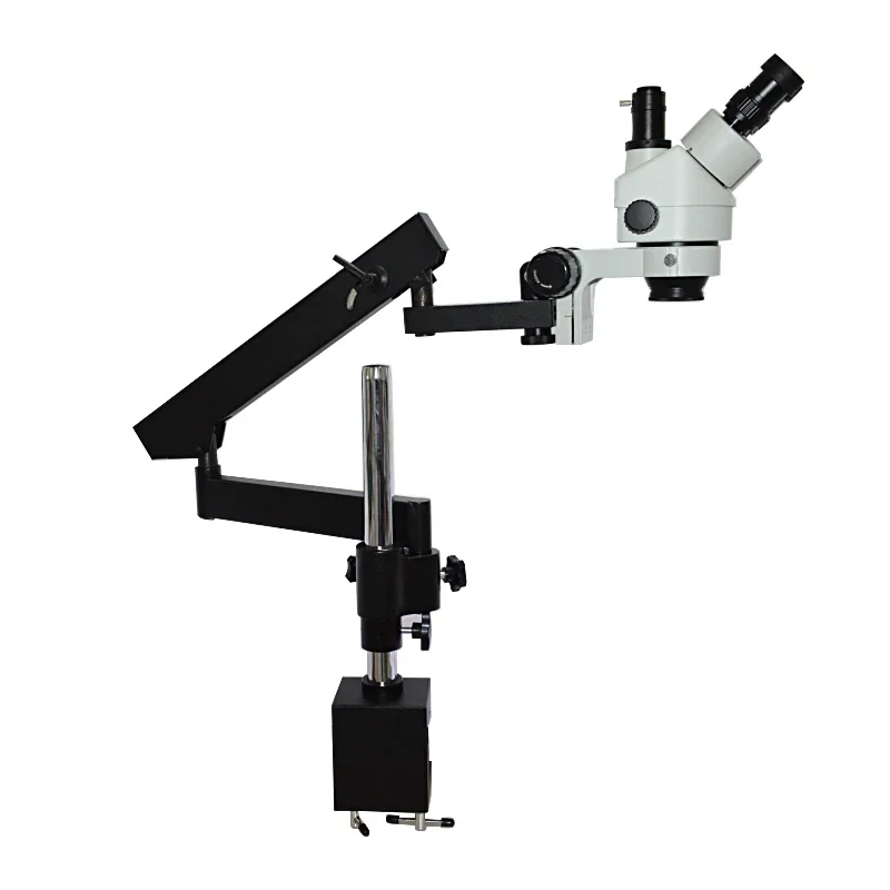 Articulating Arm Boom Stand Microscope - フレキシブル可動式アーム大型移動ブームスタンド三眼実体顕微鏡修理用ペット手術用HOT SALES