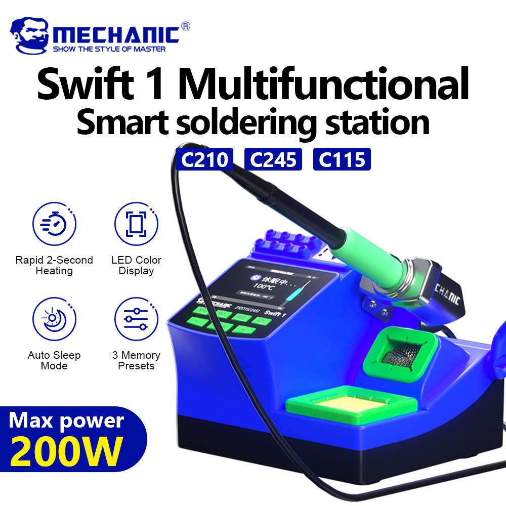 C210 Precision Soldering Station - MECHANIC Swift 1 デジタルはんだ付けステーション 急速加熱＆精密温度制御 C210/C245/115対応