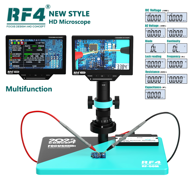 Simul-Focal Industrial Microscope 4K Hdmi - 1080P 4K HDMI USB 工業用デジタルビデオ顕微鏡カメラ 7X-50X