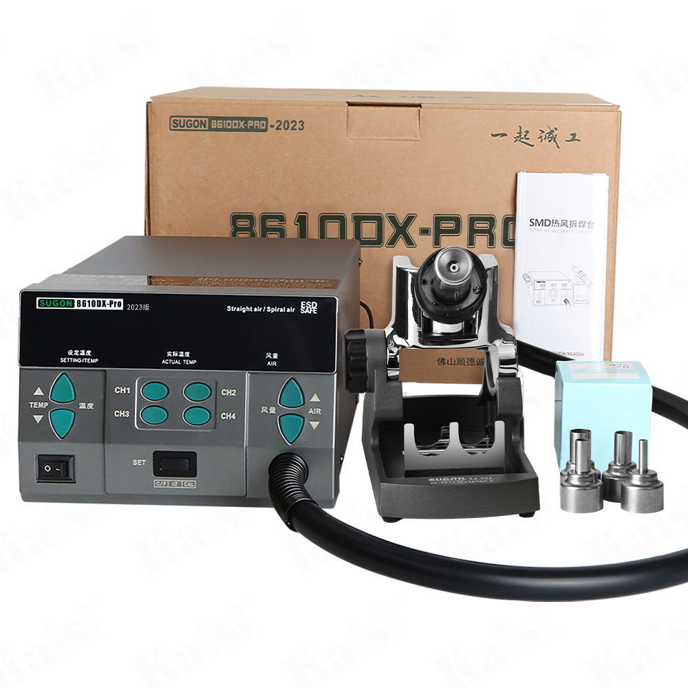 Infrared Bga Rework Station - Geston-熱風リワークステーション、マイクロコンピューター、デジタルディスプレイ、bgaリワークステーション、湾曲ノズル、溶接修理ツール、1000w、8610dx pro