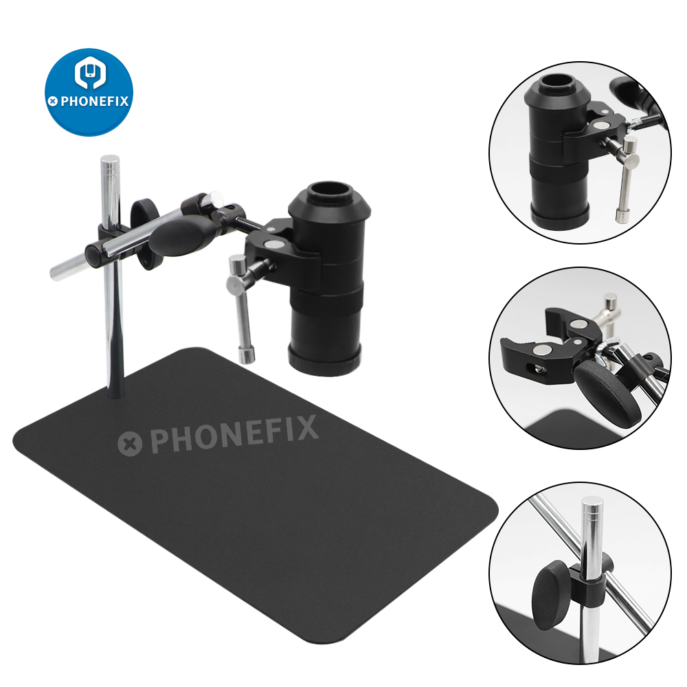 Articulating Arm Boom Stand Microscope - デュアルアーム付きステレオズーム顕微鏡スタンド,フォーカスブラケット,関節アーム,産業用カメラ,ウェブカメラ