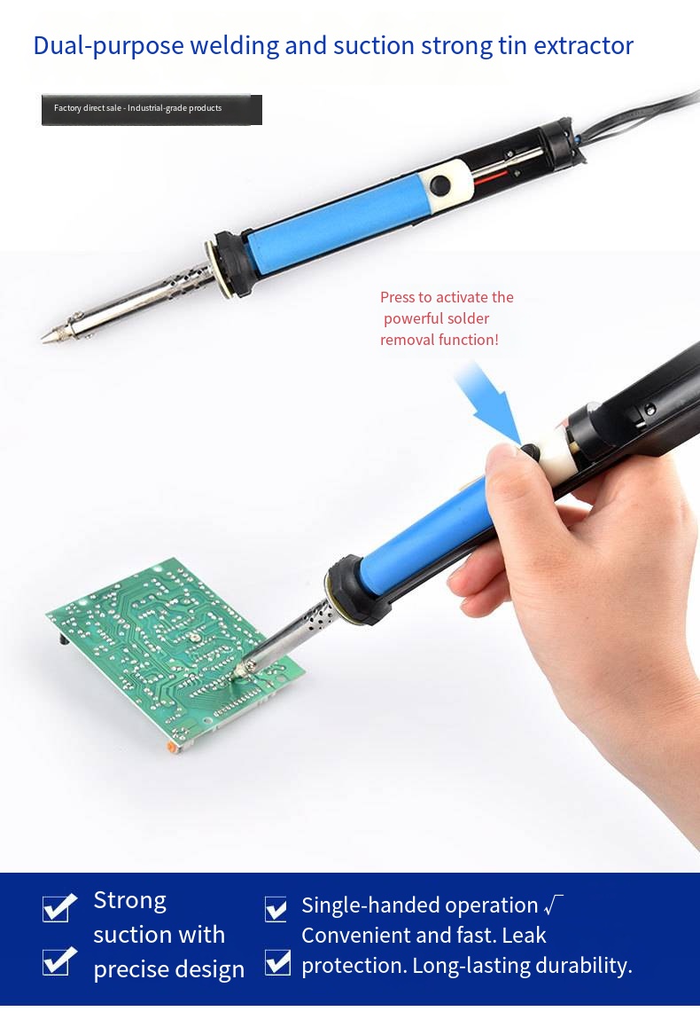 Desoldering Pump Electric Vacuum Station - AC 110V/220V 電動はんだ吸取器ペン はんだごて 30W PCBはんだ吸引機