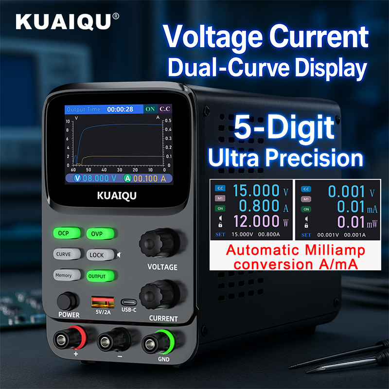 High Precision Dc Power Supply 30V 10A - KUAIQU 5ビット超精密調整可能電源30 V 10 A DCデスクトップ実験室ICチップの高低温信頼性試験