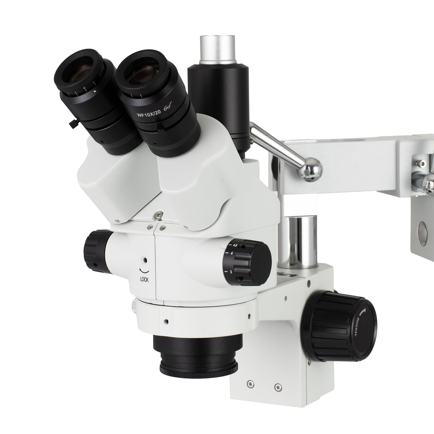 Trinocular Stereo Microscope 7X-45X - AmScope 7X-45X倍率 シミュルフォーカル三眼ズームステレオ顕微鏡ヘッド