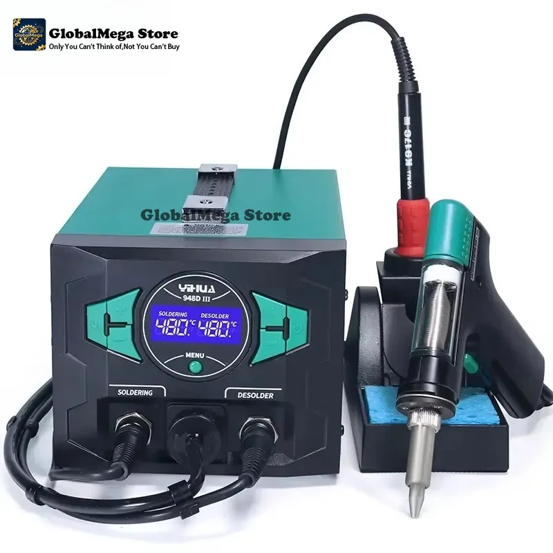 Desoldering Pump Electric Vacuum Station - 2026年最新電動吸引式はんだ除去ステーション948D IIIはんだごてキット、真空ポンプ付き、PCB修理SMT錫用