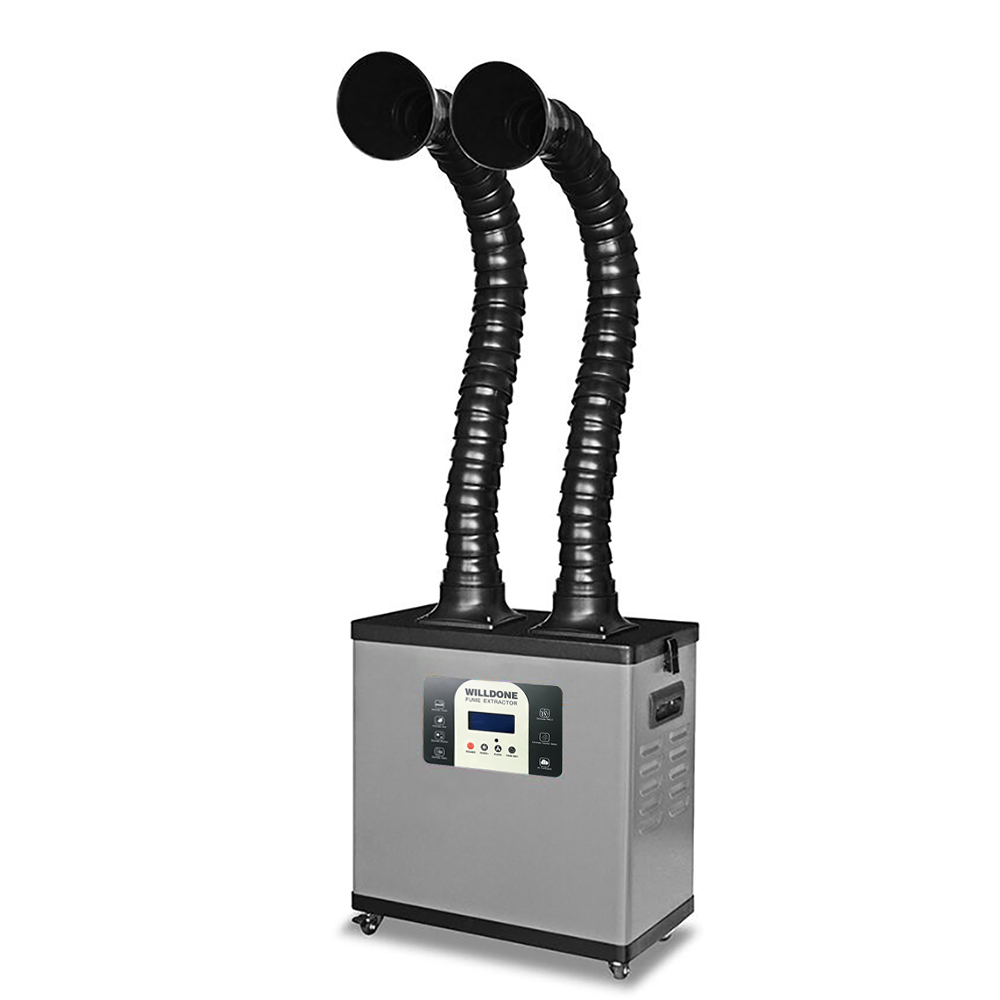 Fume Extractor Soldering Dual Arm - C200Y ポータブルハイパワーデュアルアームはんだ付け溶接煙抽出器美容院排煙装置