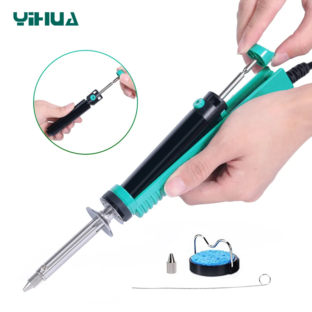 Desoldering Pump Electric Vacuum Station - YIHUA 929D-V 30W 電動はんだ吸取器 真空吸引器 はんだごて除去