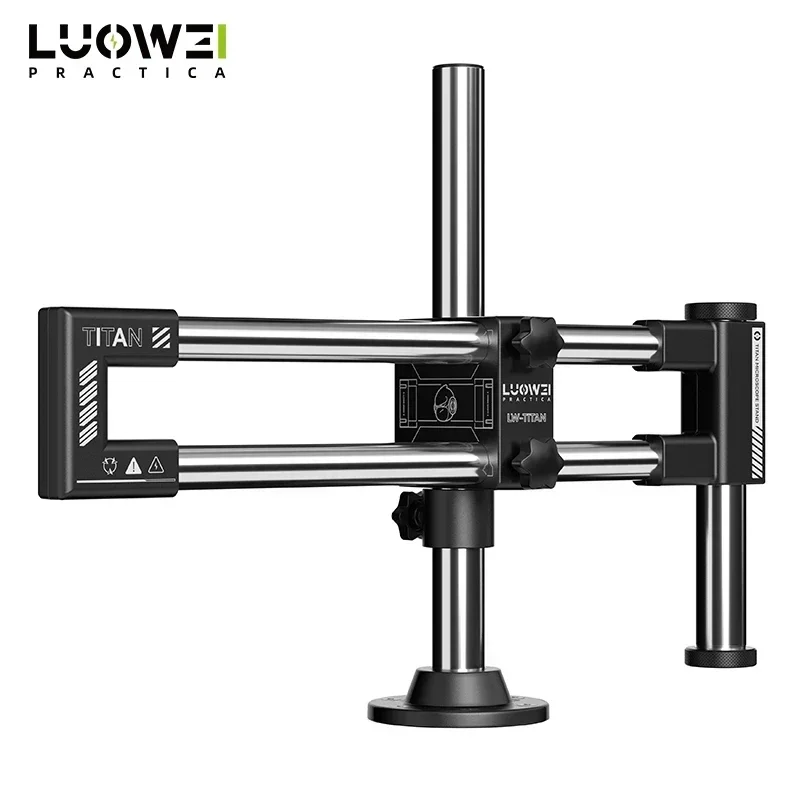 Articulating Arm Boom Stand Microscope - LUOWEI LW-GK02 二軸ダブルブーム顕微鏡スタンド 360度調整可能な二軸関節アームブラケット 中国本土製