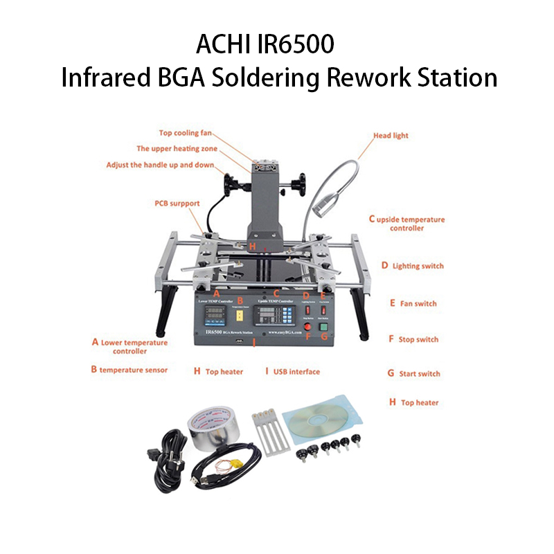 Infrared Bga Rework Station - ACHI IR6500 赤外線 BGA はんだリワークステーションマザーボードチップ PCB