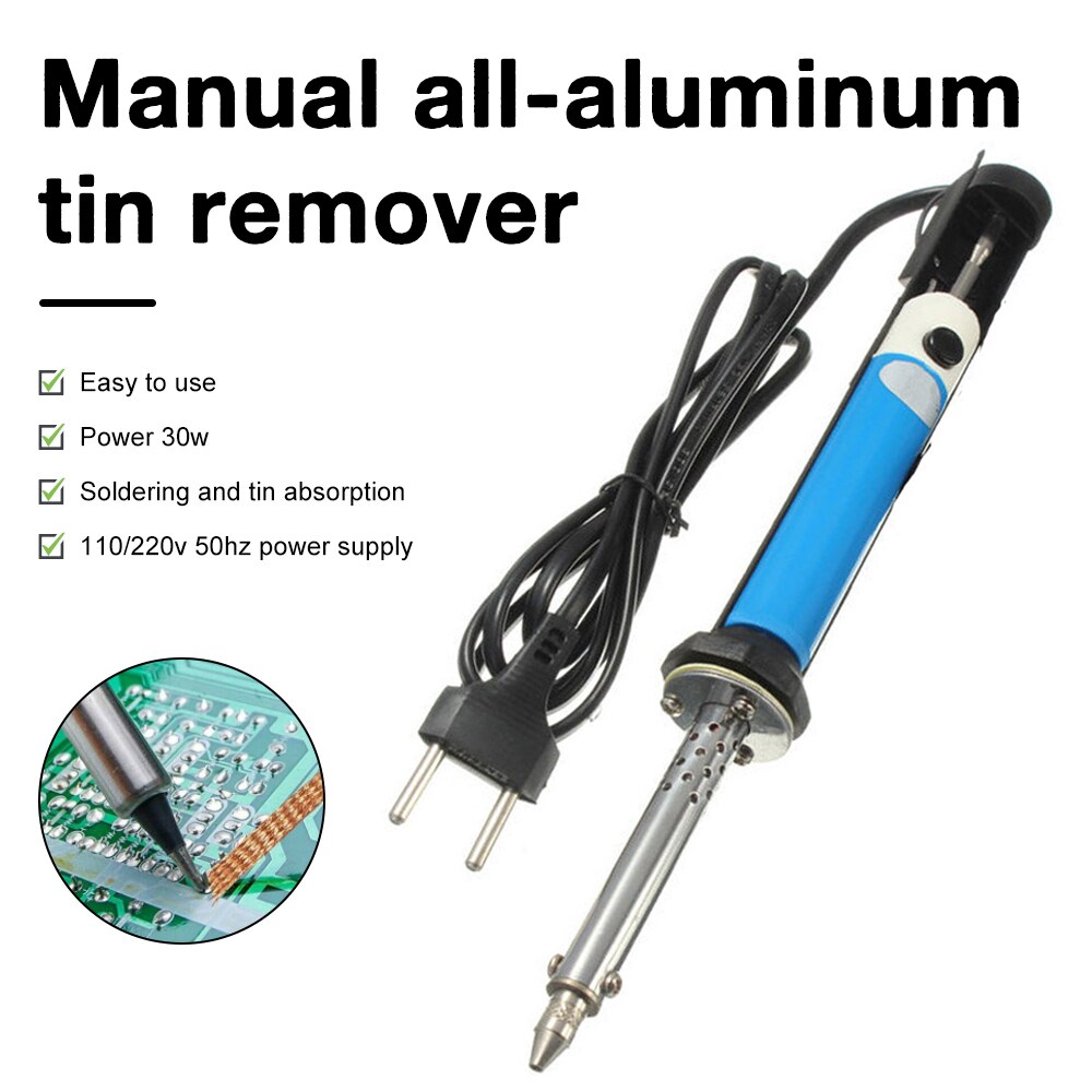 Desoldering Pump Electric Vacuum Station - 電気はんだ除去機,はんだペン,はんだごて,はんだ吸引,真空ポンプ,溶接ツール,USプラグ,EUプラグ,30W, AC 220V