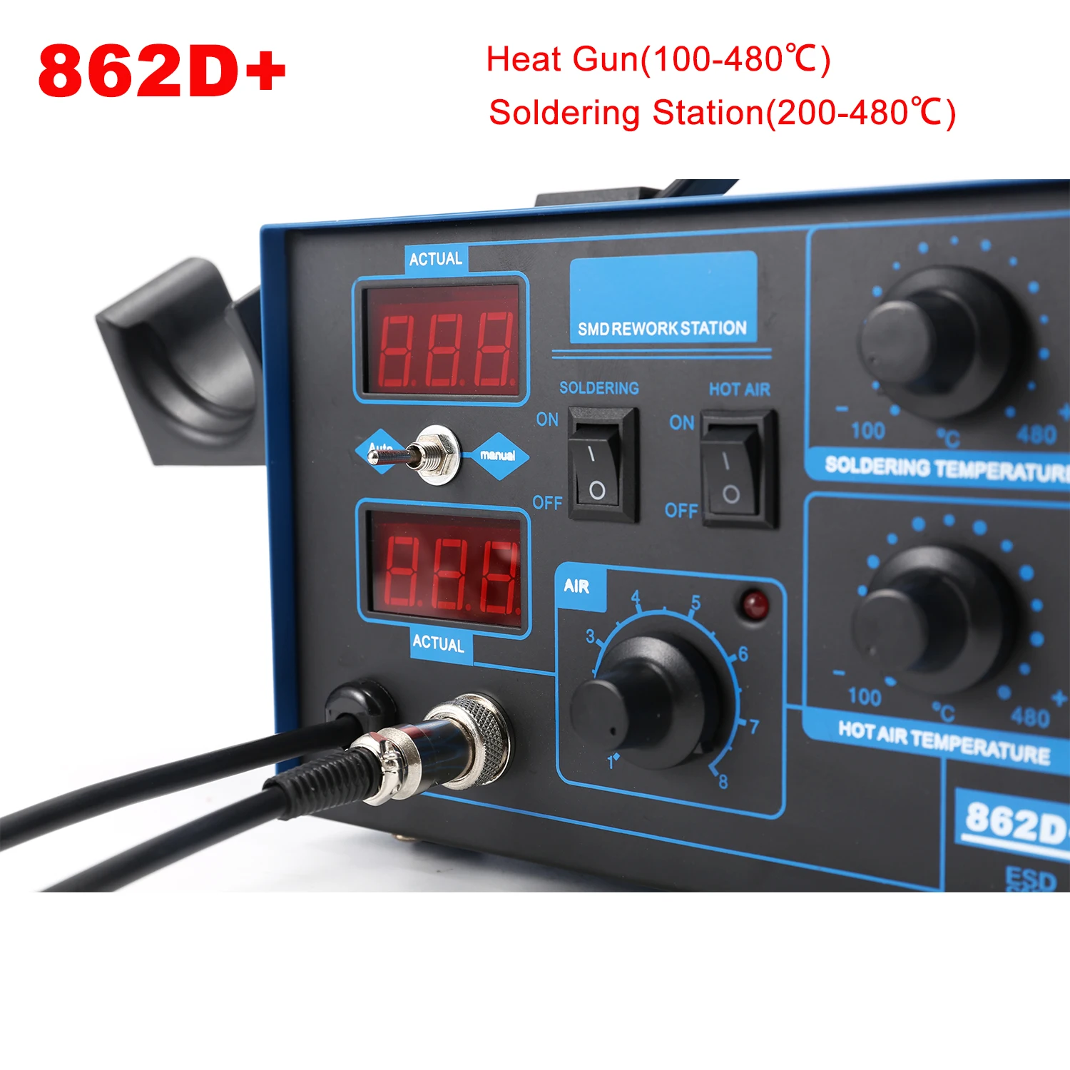 2 In 1 Soldering Rework Station 750W - 862D+ はんだ付けステーション 2 in 1 BGAリワークステーション
