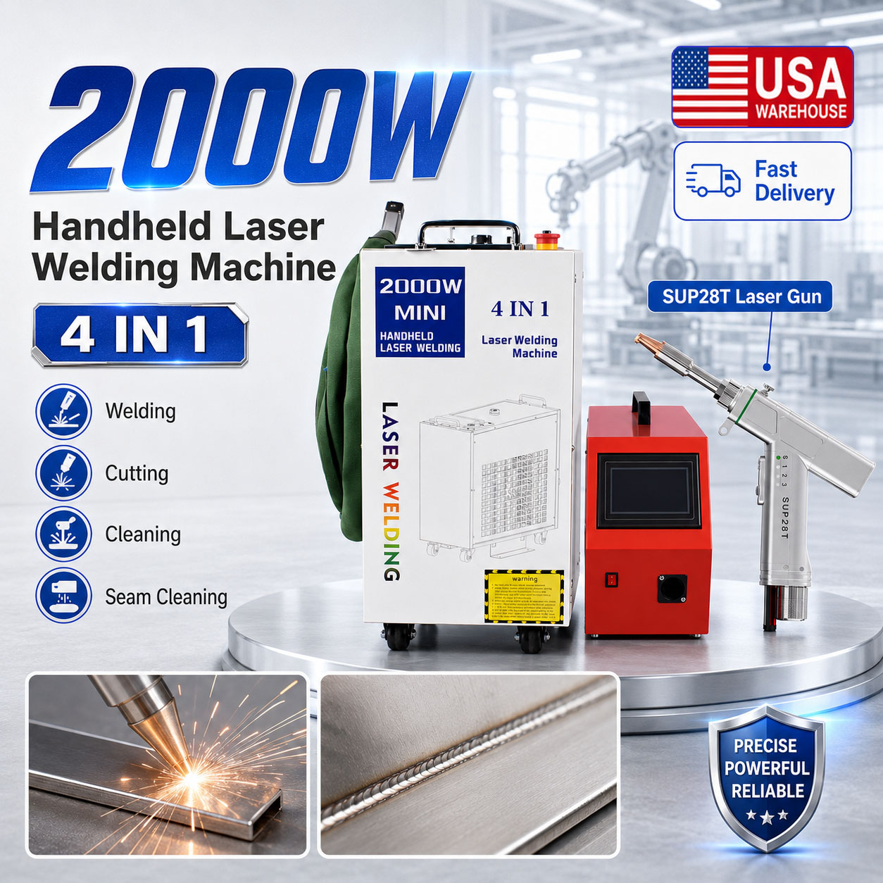 BWT 2000W ファイバーレーザー溶接機 4 in 1  - Laser Soldering Machine Handheld のレビューと価格