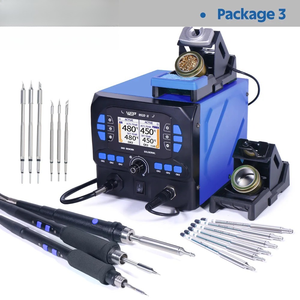 992D-II 2 in 1 LCDディスプレイ搭載 ホット - C210 Precision Soldering Station のレビューと価格