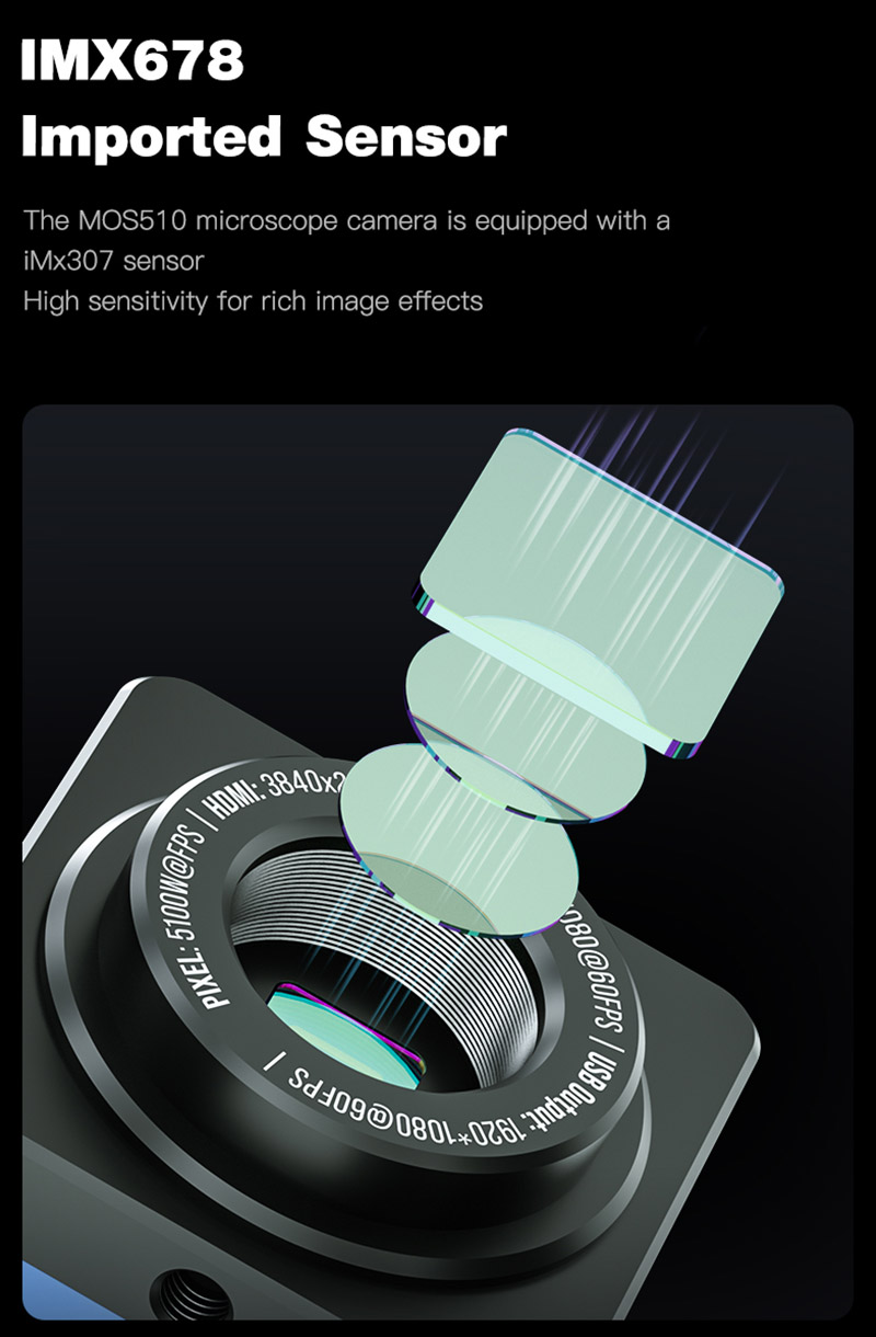 メカニック工業用顕微鏡カメラ PCB はんだ付け修理超高解像 - 4K Microscope Camera Sony Sensor のレビューと価格
