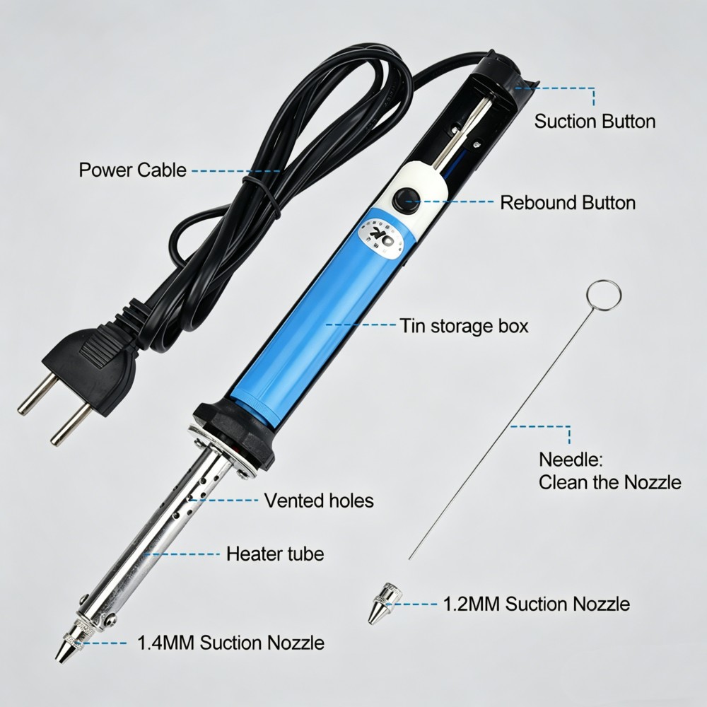 電気はんだ吸い取り機ペン AC 220V はんだごて 30W - Desoldering Pump Electric Vacuum Station のレビューと価格