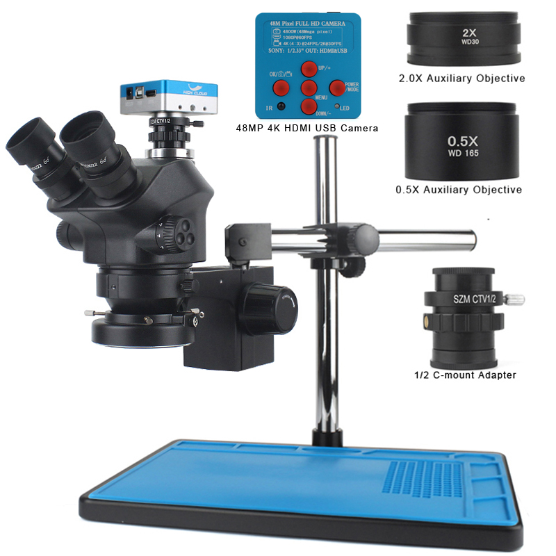 48MP 4K HDMI USB ビデオカメラ同時焦点ステレ - Simul-Focal Industrial Microscope 4K Hdmi のレビューと価格