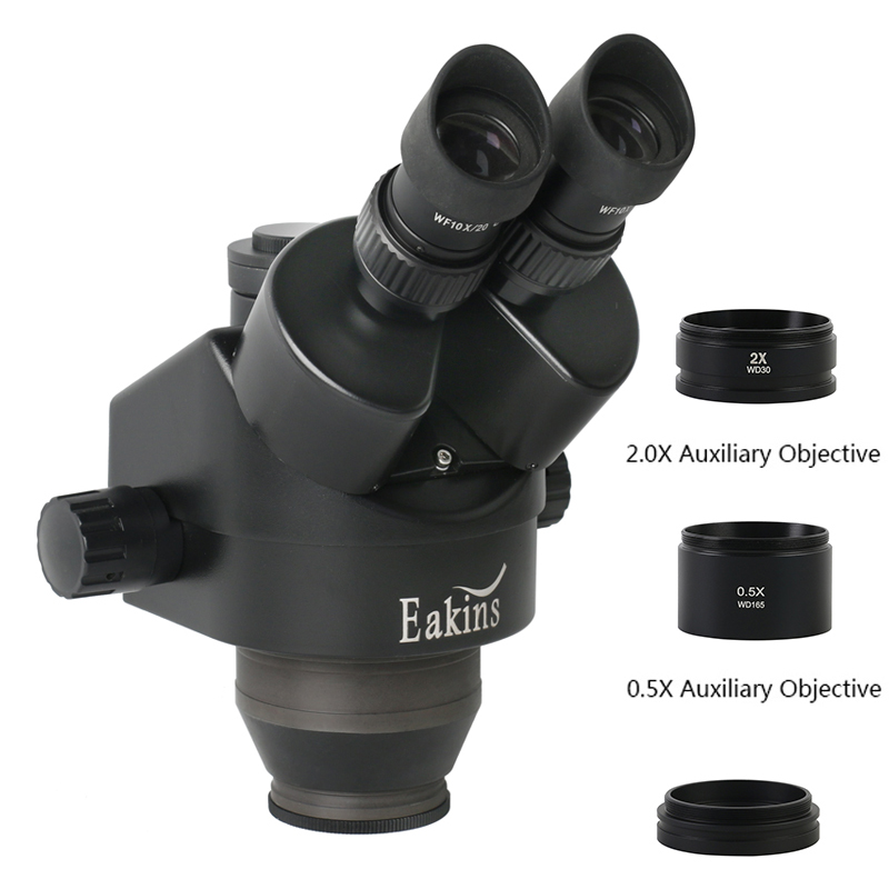 Simul-焦点を備えた三眼ステレオ三眼顕微鏡,連続ズームx - Trinocular Stereo Microscope 7X-45X のレビューと価格