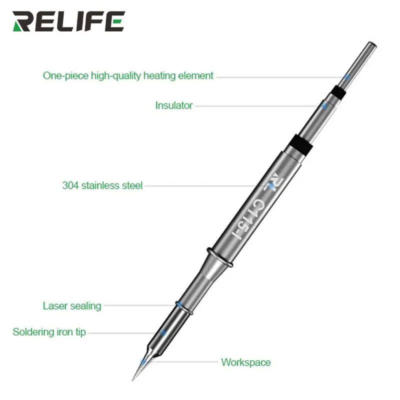 RELife-ユニバーサルナノレベルハンドルはんだごてチップ - C115 Nano Soldering Iron Station のレビューと価格