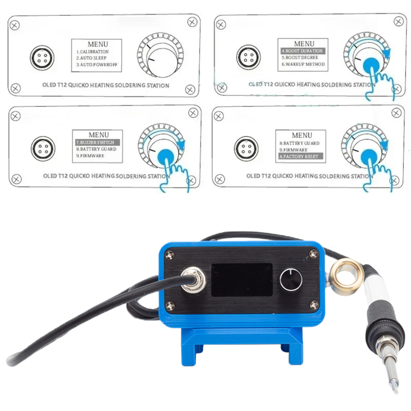 T12はんだ付けステーションはんだごてSTC、コバルト24V - T12 Soldering Station Oled のレビューと価格