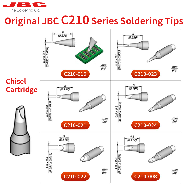 100% オリジナル JBC カートリッジ C210 シリー - C210 Precision Soldering Station のレビューと価格