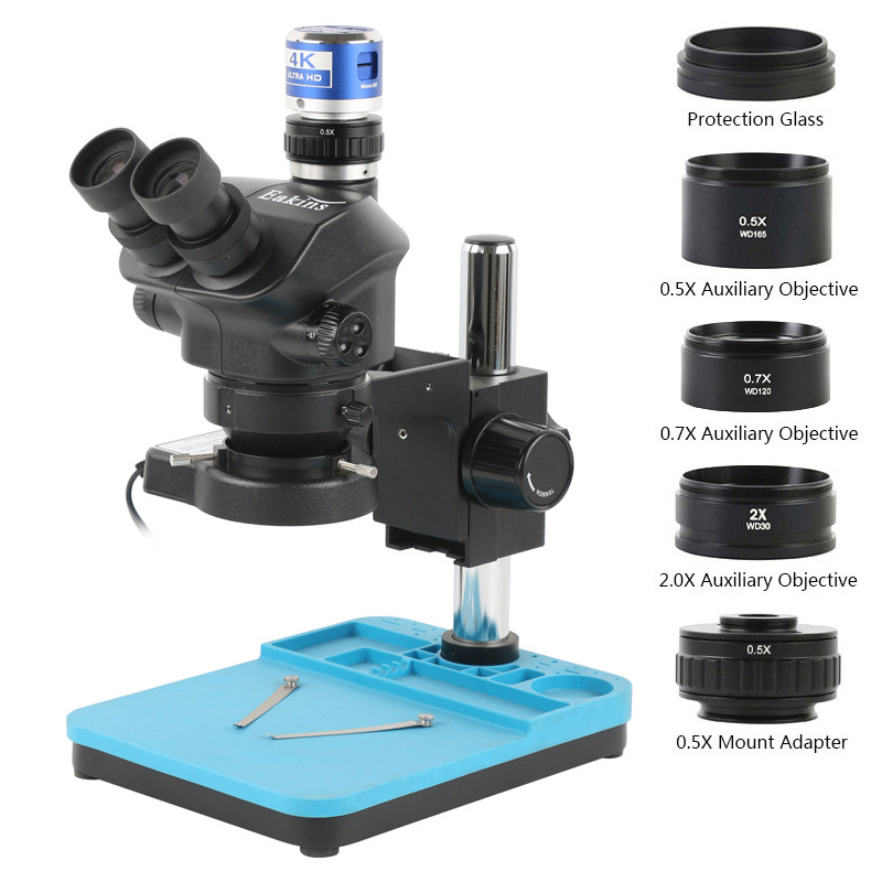 電話のはんだ付けとPCB修理用のビデオカメラ,同様の焦点を備 - Simul-Focal Industrial Microscope 4K Hdmi のレビューと価格