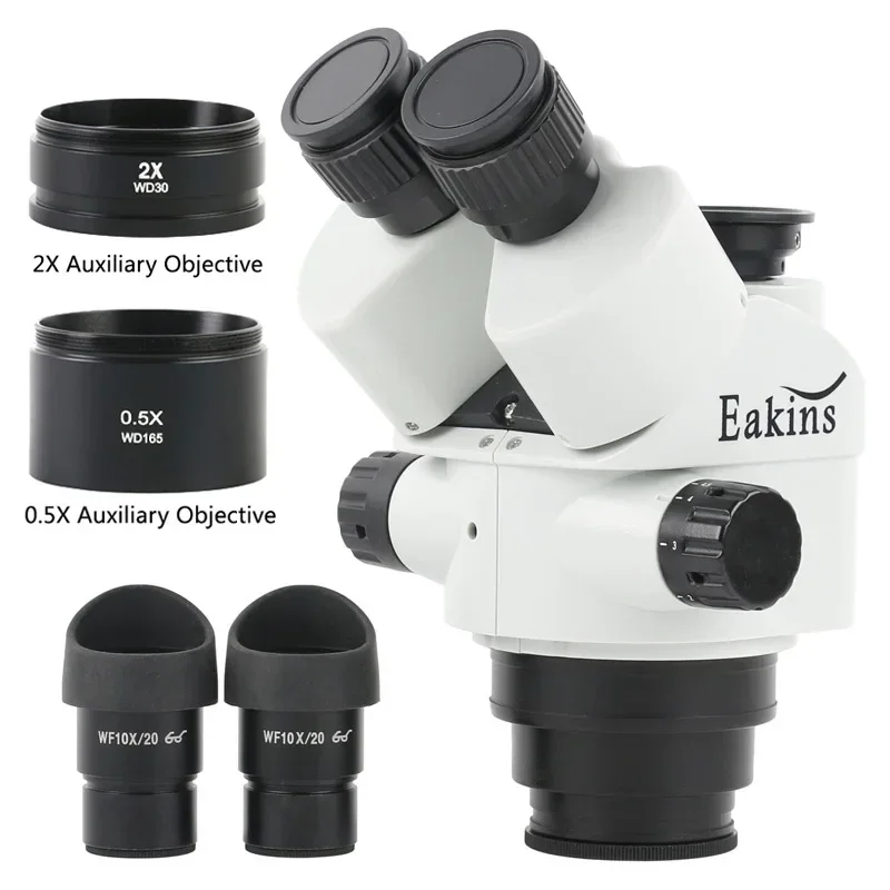 PCB修理用対物焦点三眼顕微鏡ヘッド,3.5x,90x,7x - Trinocular Stereo Microscope 7X-45X のレビューと価格