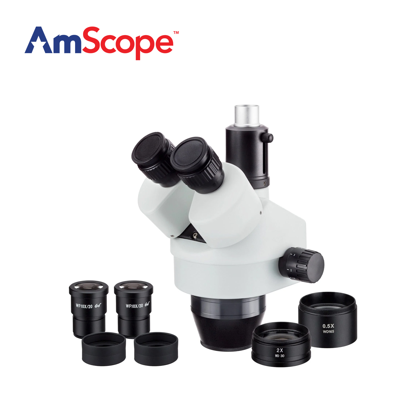 AmScope 7X-45X倍率三眼ズームステレオ顕微鏡ヘッ - Trinocular Stereo Microscope 7X-45X のレビューと価格