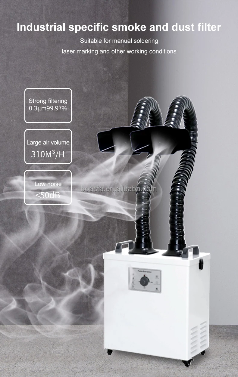 Boasta 煙空気清浄機 デュアルアーム排煙装置 トリプル - Fume Extractor Soldering Dual Arm のレビューと価格
