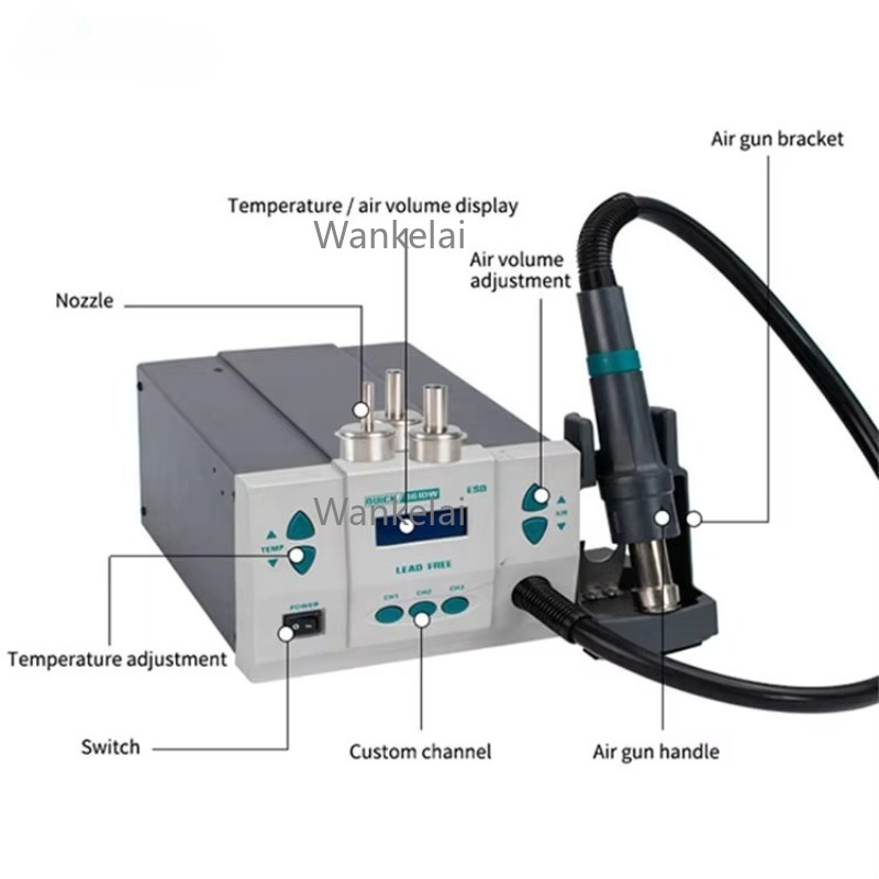 オリジナル1000W 220/110V QUICK 861D - Hot Air Rework Station 861Dw のレビューと価格