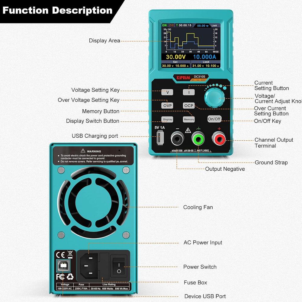DC電源、0-30V 0-10A調整可能安定化電源、110V - High Precision Dc Power Supply 30V 10A のレビューと価格