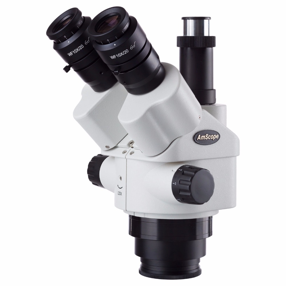 AmScope 7X-45X サイマル焦点三眼ズーム実体顕微 - Trinocular Stereo Microscope 7X-45X のレビューと価格