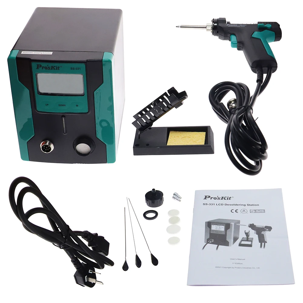 SS-331 LCDデジタル電気はんだ吸い取りステーション  - Desoldering Pump Electric Vacuum Station のレビューと価格