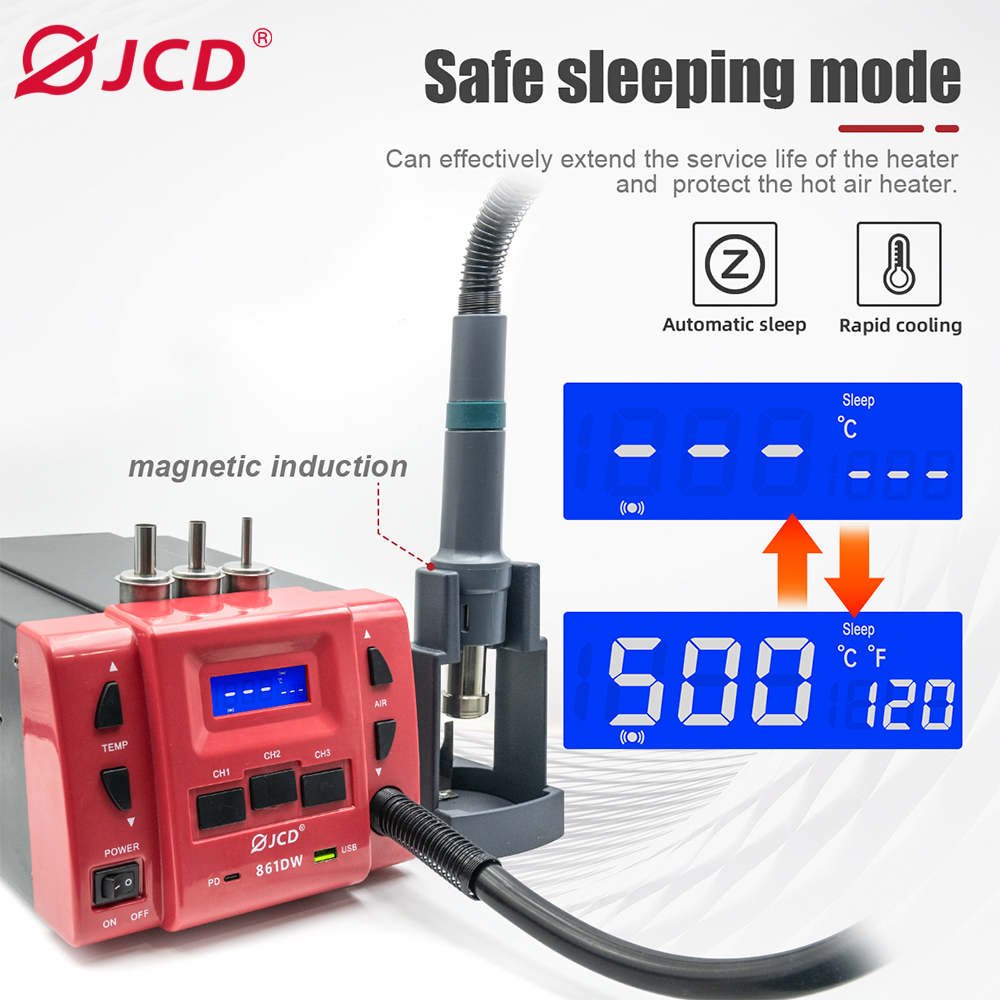 JCD 861DW 熱風ガン 1000W ハイパワーはんだ付 - Hot Air Rework Station 861Dw のレビューと価格