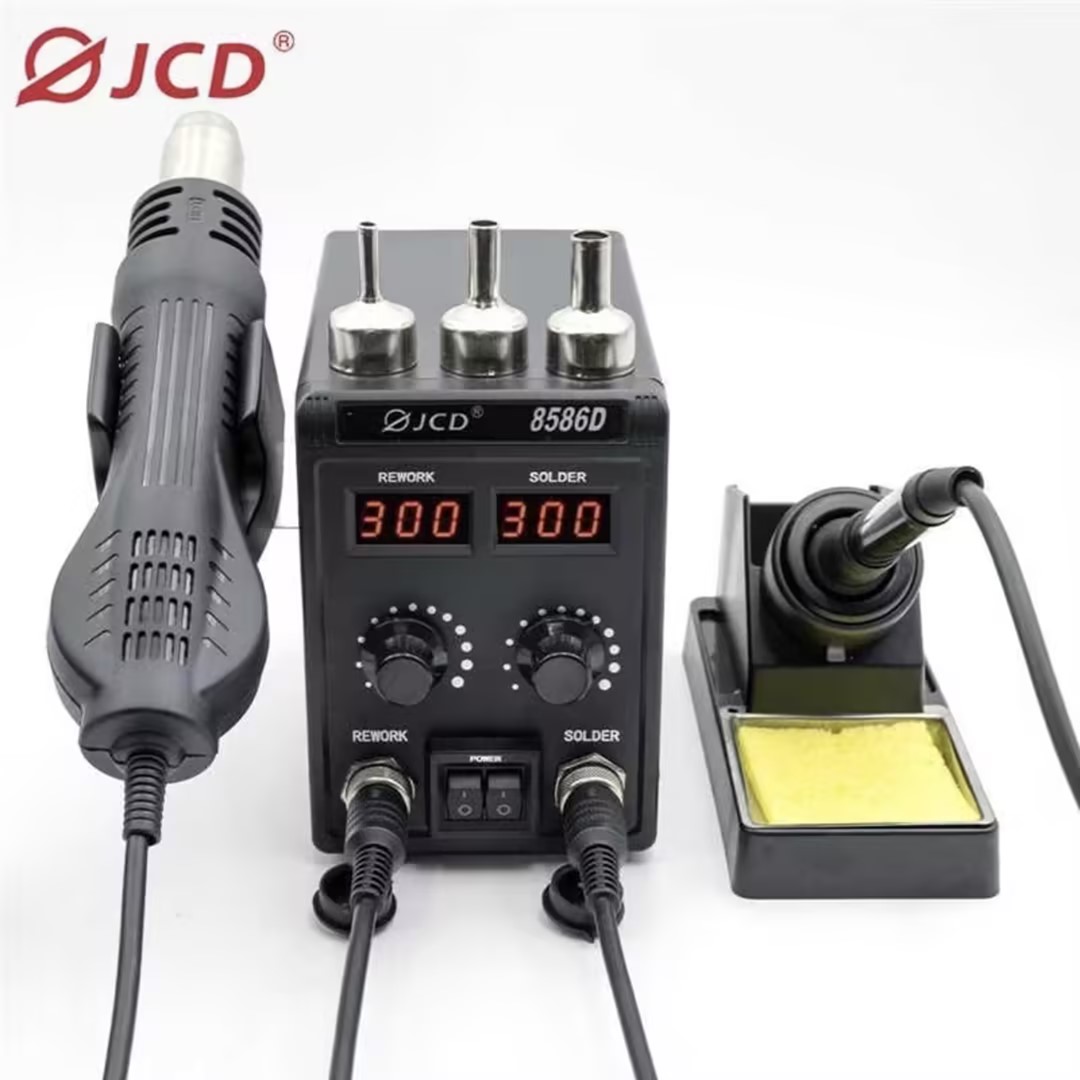 JCD 8586D 2-in-1 はんだステーションホットエ - 2 In 1 Soldering Rework Station 750W のレビューと価格