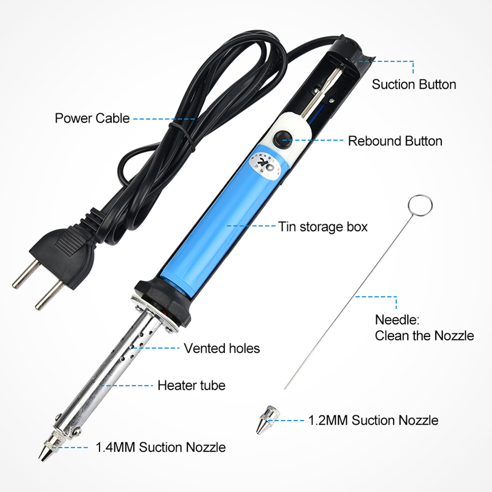 AC 110V/220V 電気はんだ吸い取り機ペンはんだごて - Desoldering Pump Electric Vacuum Station のレビューと価格