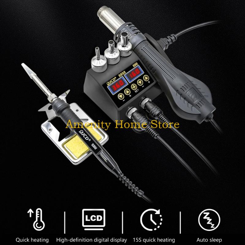 F26C 2 1 はんだごて熱風リワーク溶接ステーションデジ - 2 In 1 Soldering Rework Station 750W のレビューと価格