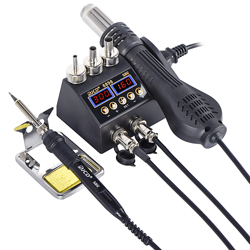 JCD 2 in 1 8898 はんだ付けステーション LE - 2 In 1 Soldering Rework Station 750W のレビューと価格