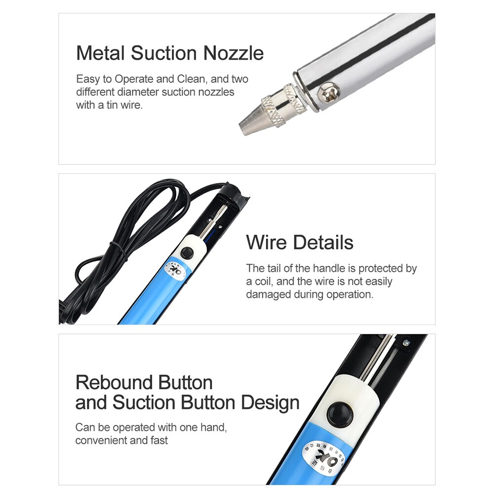 電気はんだ除去機,はんだペン,はんだごて,はんだ吸引,真空ポ - Desoldering Pump Electric Vacuum Station のレビューと価格