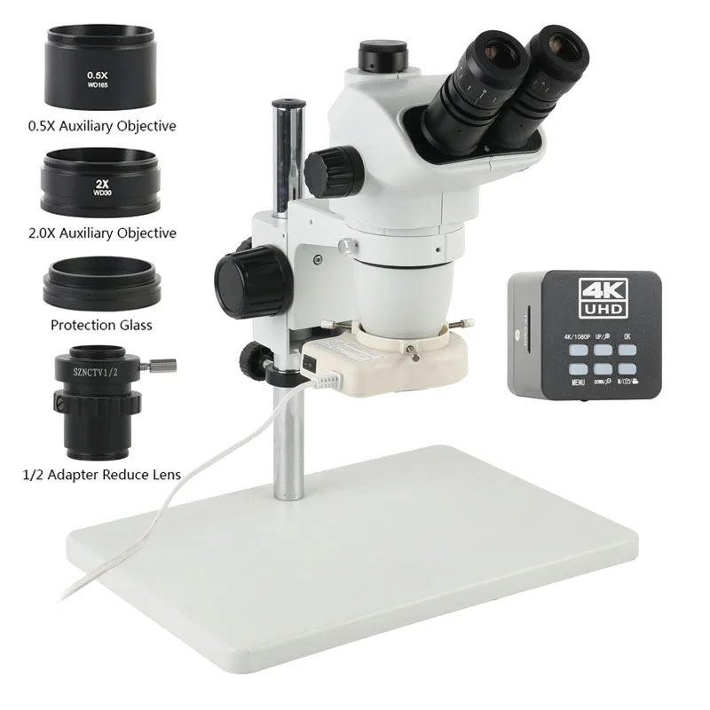 6.7X45X 3.5X サイマル焦点三眼実体顕微鏡 HDM - Simul-Focal Industrial Microscope 4K Hdmi のレビューと価格